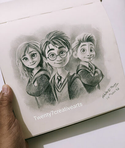 Twenty 7 Creative Arts Pune - Colour and Pencil Art, Sketches & Portrait Artist, Acrylic on Canvas Paintings.