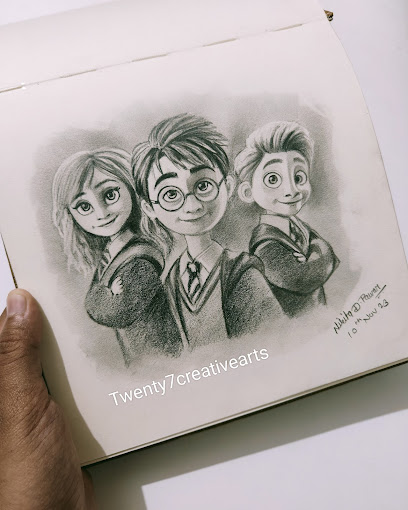 Twenty 7 Creative Arts Pune - Colour and Pencil Art